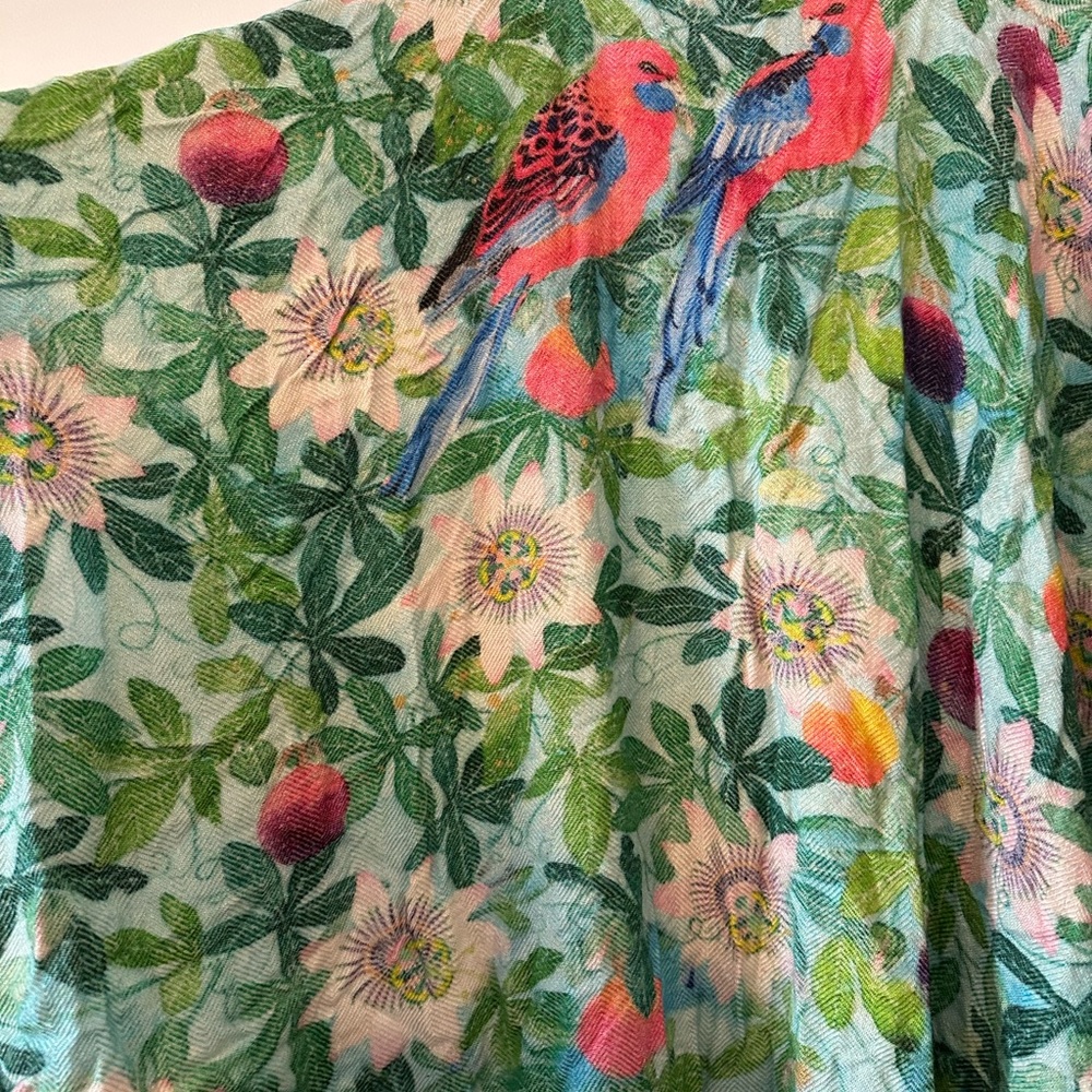 Rare Anthropologie Blank London Floral colorful tropical Wrap New without tags - Picture 10 of 15